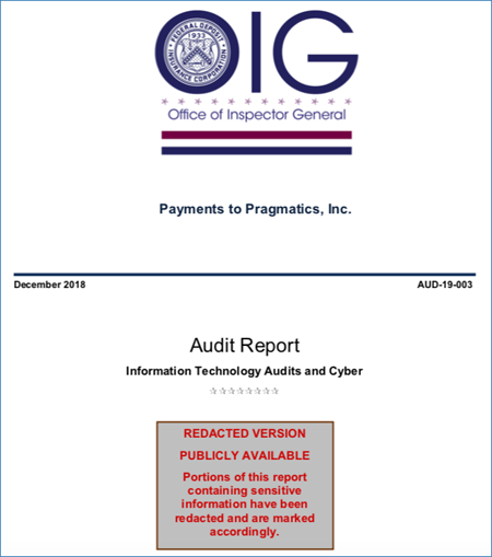 Fdic To Address Payments To It Contractor Per Oig Recommendations 